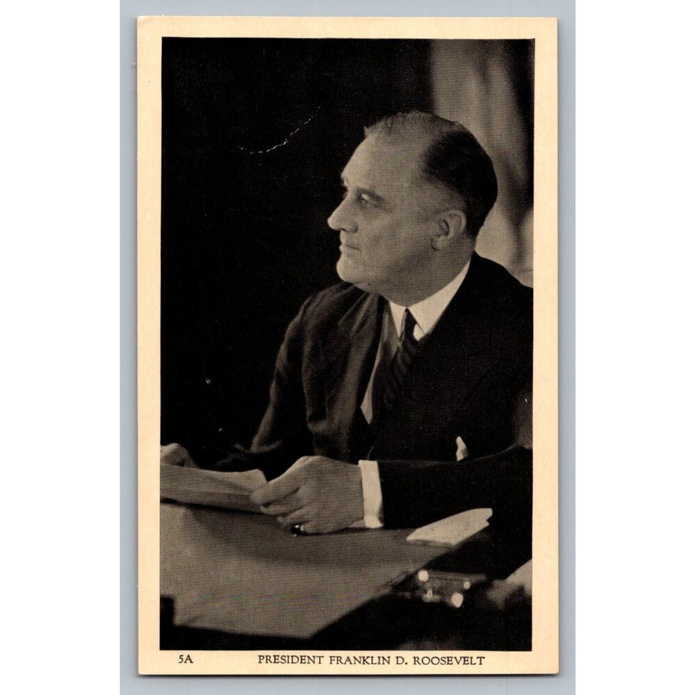 Vintage FDR Postcard President Franklin D. Roosevelt Manhattan Publisher